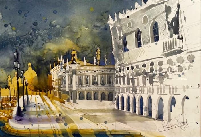 Venedig – Markusplatz im Gewitter